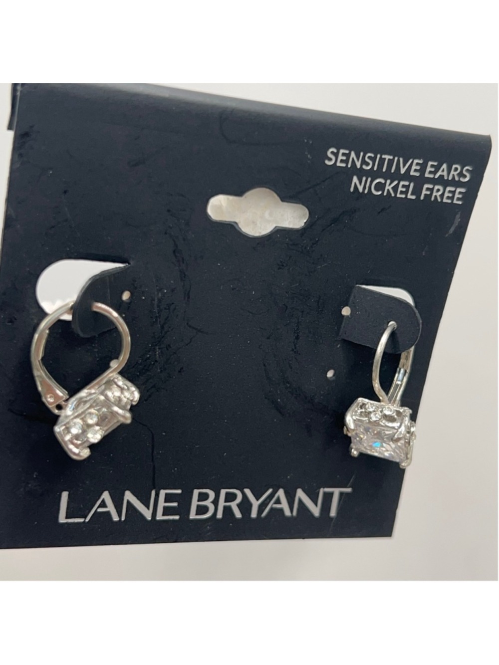 Lane bryant crystal huggy hoop earring